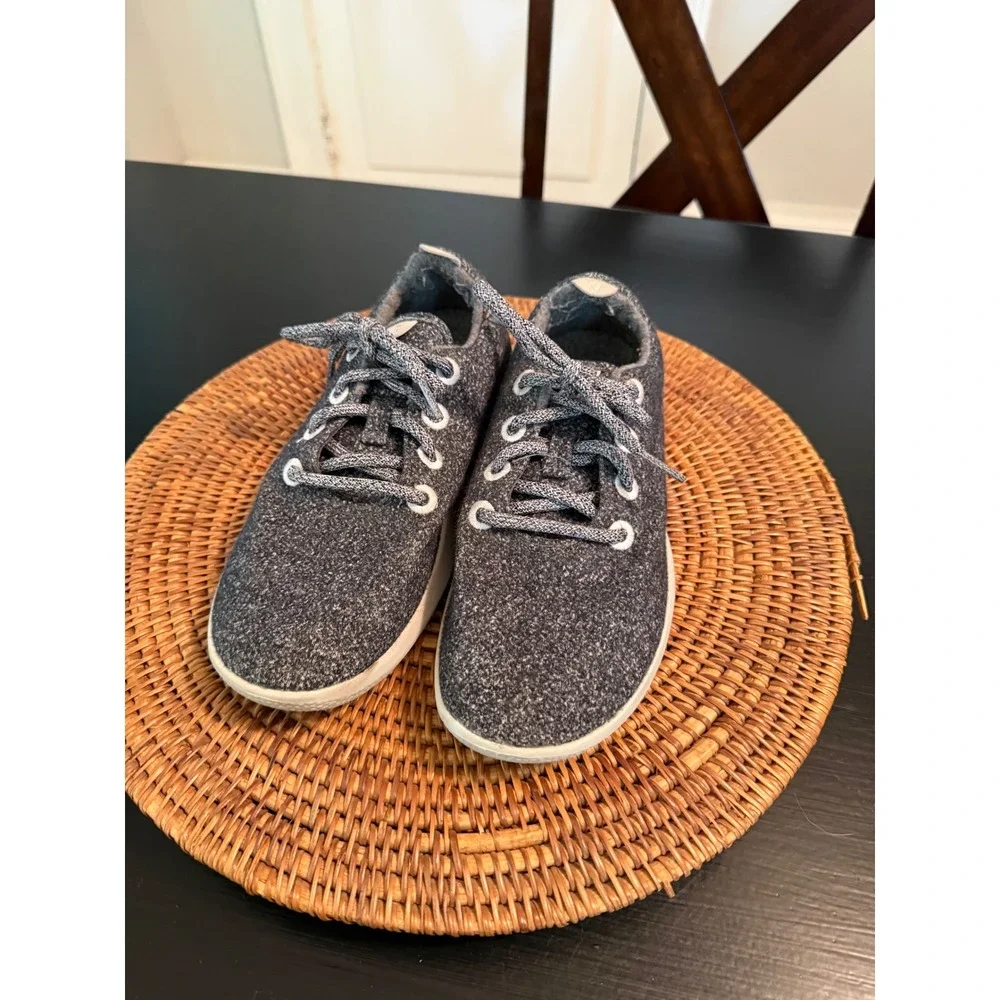 Allbirds Wool‎ Runners Charcoal Grey Heather Merino Wool Sneakers Womens 8